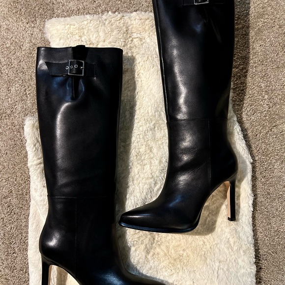 Brand New in Box! Paige Hazel Knee High Boots! 8 Stacked Heel Adjustable Calf - Picture 3 of 16
